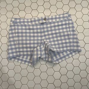 J crew blue plaid shorts